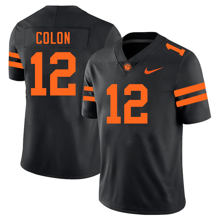 Princeton Tigers #12 Kai Colon College Football Jerseys,Uniforms Stitched-Black